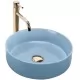 Умывальник Rea Sami L.Blue Shiny 36x36 U6619 голубой глянец