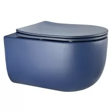 Унитаз Gid Tr2133TF-BUM безободковый, синий глянец (подвесной)