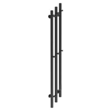 Полотенцесушитель электрический Маргроид Ferrum Inaro 3 Cascade СНШ 120*6*12 черный матовый, скрытого монтажа, таймер справа (6 крючков)