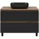 Тумба Brevita Dakota 100 DAK-07100-19/02-2Я напольная, черный/темное дерево