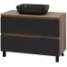 Тумба Brevita Dakota 100 DAK-07100-19/02-2Я напольная, черный/темное дерево