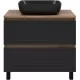 Тумба Brevita Dakota 60 DAK-07060-19/02-2Я напольная, черный/темное дерево