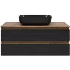 Тумба Brevita Dakota 100 DAK-09100-19/02-2Я подвесная, черны..