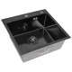 Кухонная мойка Arfeka ECO AR 500*500 BLACK PVD NANO DECOR MILLET GRAINS