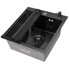 Кухонная мойка Arfeka ECO AR 450*500+RM AR+DS AR BLACK