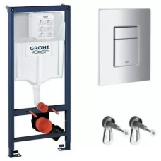 Инсталляция для унитаза Grohe Rapid SL 38536001 с клавишей Grohe Skate Cosmopolitan 38732000 хром