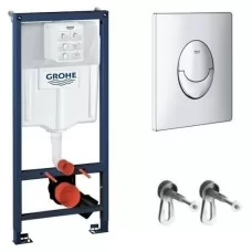 Инсталляция для унитаза Grohe Rapid SL 38536001 с клавишей Grohe Skate Air 38505000 хром