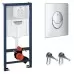 Инсталляция для унитаза Grohe Rapid SL 38536001 с клавишей Grohe Skate Air 38505000 хром (с шумоизоляцией)