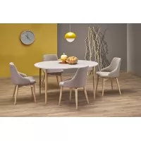 Стол обеденный HALMAR PIVOT кашемир/натуральный, 102-142/102/75 Стол обеденный HALMAR PIVOT кашемир/натуральный, 102-142/102/75