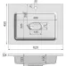 Умывальник Madera Modul 4627173210423 65x45 белый глянец