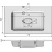 Умывальник Madera Modul 4627173210447 100x45 белый глянец