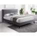Кровать SIGNAL MALAGA Velvet Bluvel 14 серый/черный 140/200