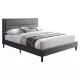 Кровать SIGNAL MALAGA Velvet Bluvel 14 серый/черный 140/200