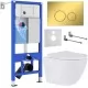 Унитаз с инсталляцией Roxen StounFix Dual Fresh 968356 клавиша смыва Santi 410260G + Antares Tornado 530205-01