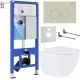Унитаз с инсталляцией Roxen StounFix Dual Fresh 968346 клавиша смыва Santi 410260BG + Antares Tornado 530205-01