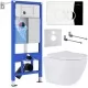 Унитаз с инсталляцией Roxen StounFix Dual Fresh 968340 клавиша смыва Santi 410260CH + Antares Tornado 530205-01