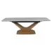Стол обеденный SIGNAL DOLCE Ceramic Statuario Venato белый/дуб, 180-240/95/76