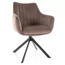 Стул SIGNAL AZALIA Velvet Bluvel 38 капучино/черный, поворотный
