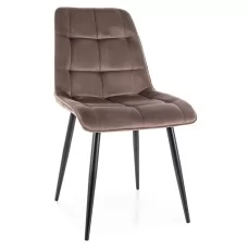 Стул SIGNAL CHIC Velvet Bluvel 38 капучино/черный
