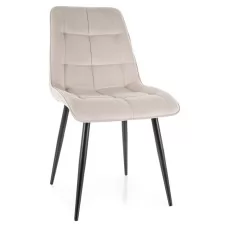 Стул SIGNAL CHIC Velvet Bluvel 30 светло-бежевый/черный