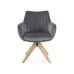 Стул SIGNAL AZALIA D Velvet Bluvel 14 серый/дуб, поворотный