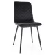 Стул SIGNAL DAREN Velvet Bluvel 19 черный/черный