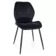 Стул SIGNAL JAKE Velvet Bluvel 19 черный/черный