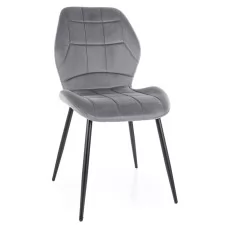 Стул SIGNAL JAKE Velvet Bluvel 14 серый/черный
