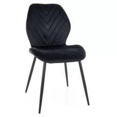 Стул SIGNAL MIKE Velvet Bluvel 19 черный/черный