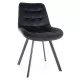 Стул SIGNAL MONTI Velvet Bluvel 19 черный/черный, поворотный
