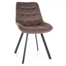 Стул SIGNAL MONTI Velvet Bluvel 38 капучино/черный, поворотный