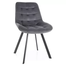 Стул SIGNAL MONTI Velvet Bluvel 14 серый/черный, поворотный