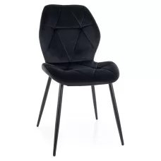 Стул SIGNAL RICK Velvet Bluvel 19 черный/черный