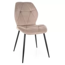 Стул SIGNAL RICK Velvet Bluvel 40 темно-бежевый/черный