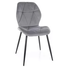 Стул SIGNAL RICK Velvet Bluvel 14 серый/черный