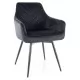 Стул SIGNAL SERVIO Velvet Bluvel 19 черный/черный, поворотный