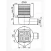Душевой трап Alcaplast 105x105/50 APV31-BL-01