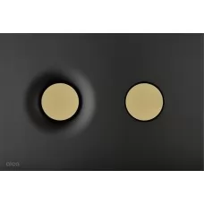 Кнопка смыва AlcaPlast Dot.Dot M1978-7 черный матовый/золото матовое