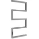Полотенцесушитель электрический Маргроид Ferrum Snake СНШ профильный 80*50 Графит, скрытого монтажа, таймер слева