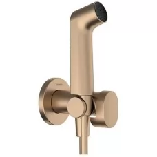 Смеситель с гигиенической лейкой Hansgrohe Bidette S EcoSmart+ 29232140 бронза