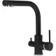 Смеситель для кухни под фильтр Zorg AKVADUO PREMIUM BRASS black metallic черный металлик