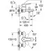Смеситель для ванны Grohe Bau Edge: 23328000+23334000+27853001+27596000, 118389 хром (комплект)
