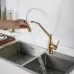 Смеситель для кухни Shevanik S343G-1 золотой сатин