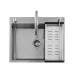 Кухонная мойка Futur FK 6050 Eco Embossing Pop-up Mixer plus со смесителем (Satin)