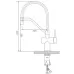 Кухонная мойка Futur FK 6050 Eco Embossing Pop-up (Black Nano) Mixer plus RAGLO R86.41.09