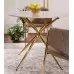 Стол обеденный SIGNAL AZALIA Ceramic белый/золотой 90
