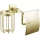 Бумагодержатель Vivi Felice FL1007-D ORO OPACO с держателем освежителя воздуха, золотой матовый