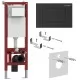 Инсталляция для унитаза Asten Readle Zentralmodul AR0501-0601B черная клавиша
