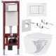 Унитаз с инсталляцией Asten Readle Zentralmodul AR0601-205W клавиша белый глянец