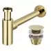 Сифон для умывальника с клик-клаком Rea light gold Gold A5692 золото